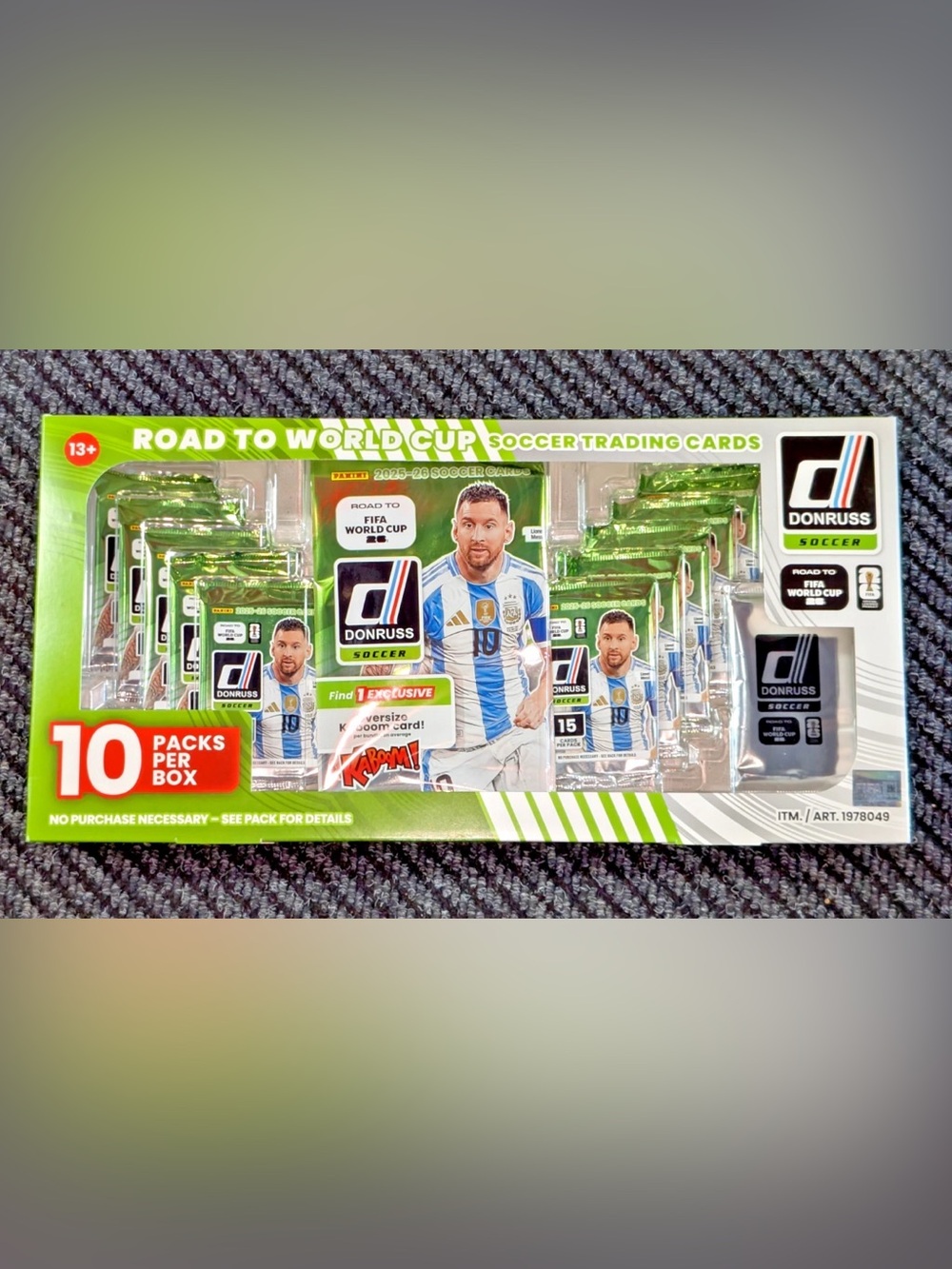2025-26 DONRUSS ROAD TO THE WORLD CUP FIFA TRADING CARDS-10 PACKS w/KABOOM CARD